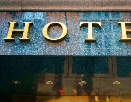 Channel letter hotel sign